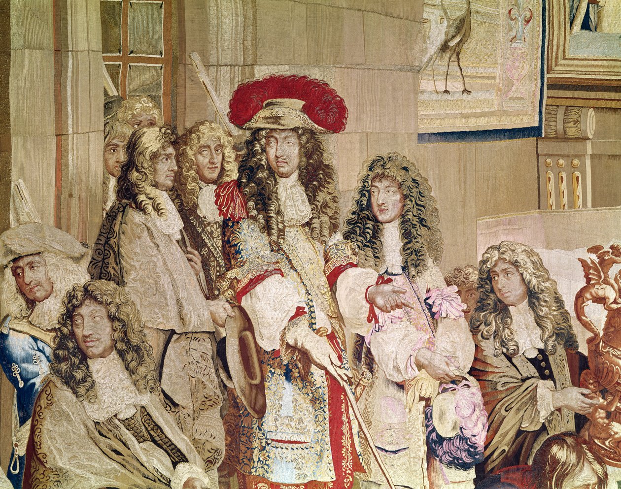 Ludwig XIV. besucht die Gobelins-Manufaktur, 15. Oktober 1667 (Detail) von Charles Le Brun