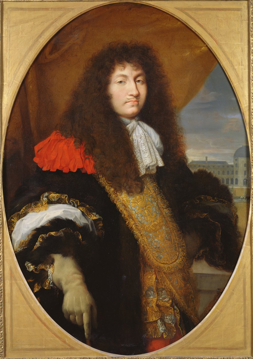 Porträt von Ludwig XIV. (1638-1715), König von Frankreich und Navarra, vor den Tuilerien, ca. 1643 von Charles Le Brun