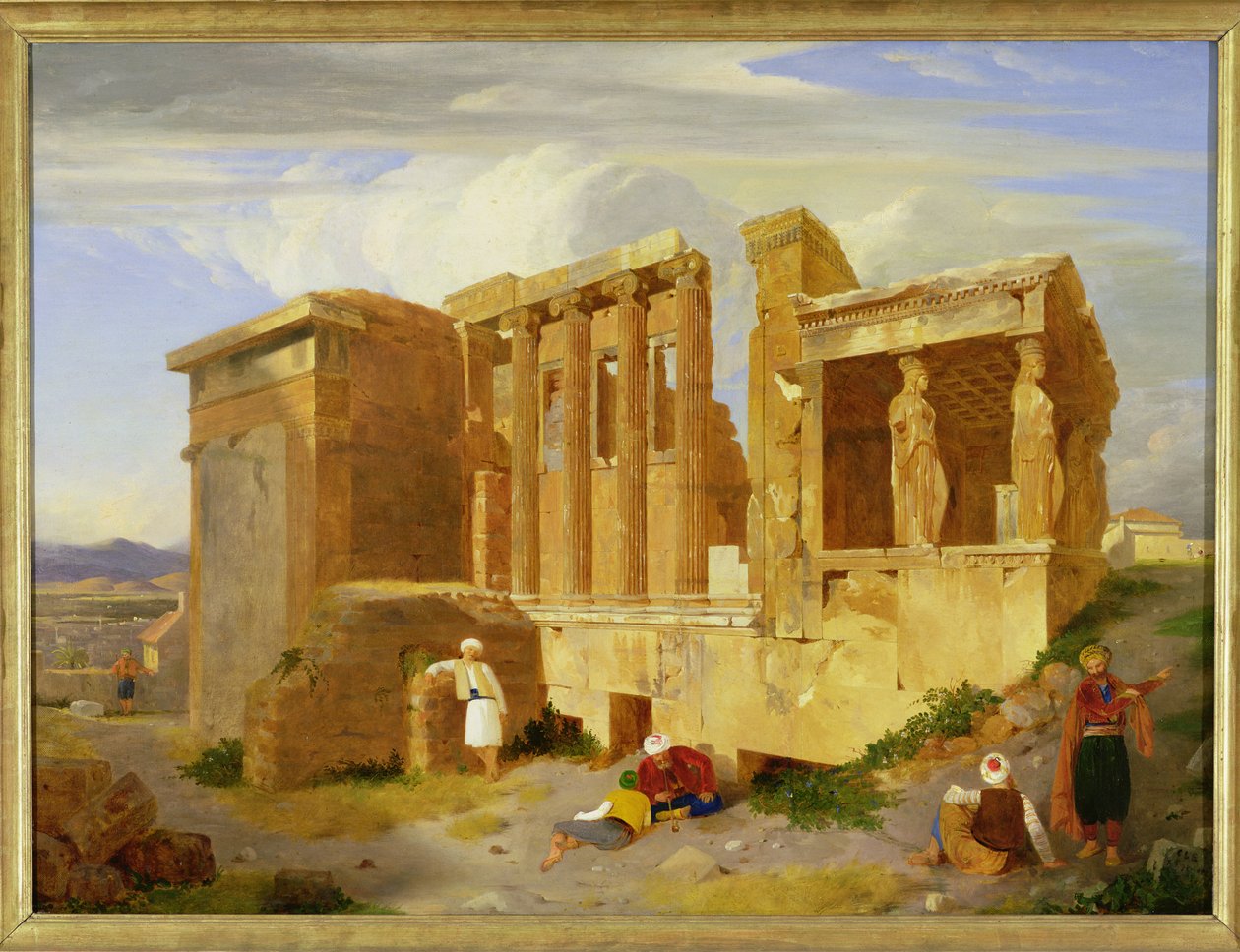 Das Erechtheion, Athen, mit Figuren im Vordergrund, 1821 von Charles Lock Eastlake