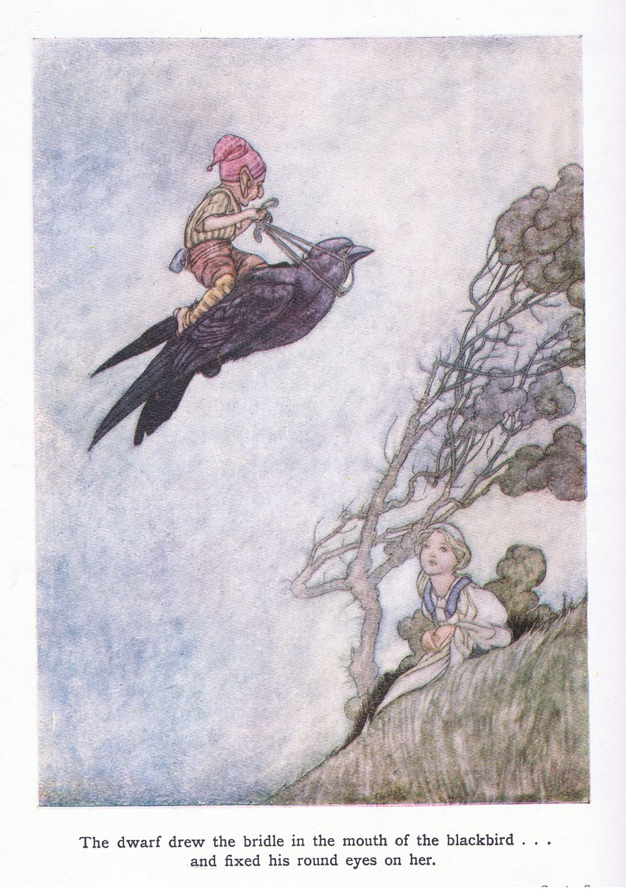 Der Zwerg zog das Zaumzeug in den Mund des Amsels und fixierte seine runden Augen auf sie von Charles Robinson