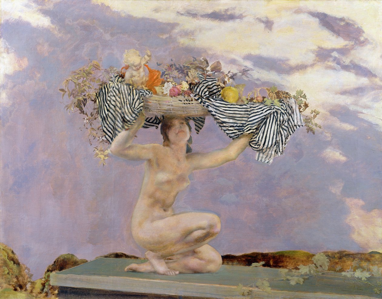 Iris, ca. 1915 (Tempera und Öl auf Leinwand) von Charles Sims