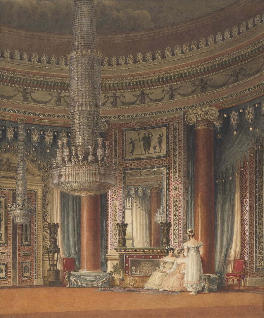 Das runde Speisezimmer im Carlton House, London von Charles Wild