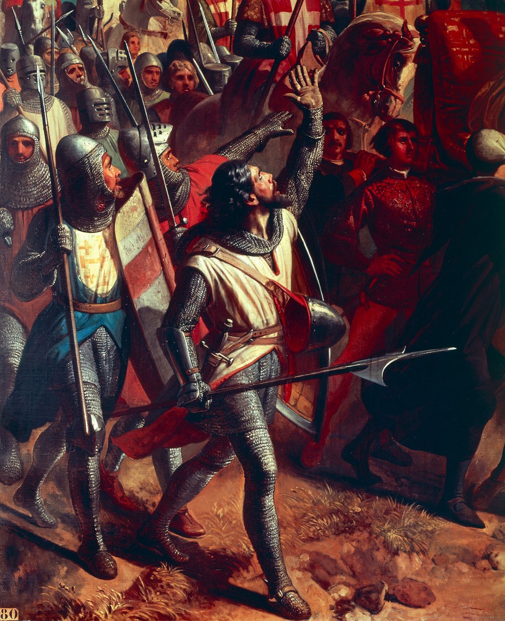 Die Schlacht von Montgisard 1177 (Detail) von Charles Philippe Lariviere