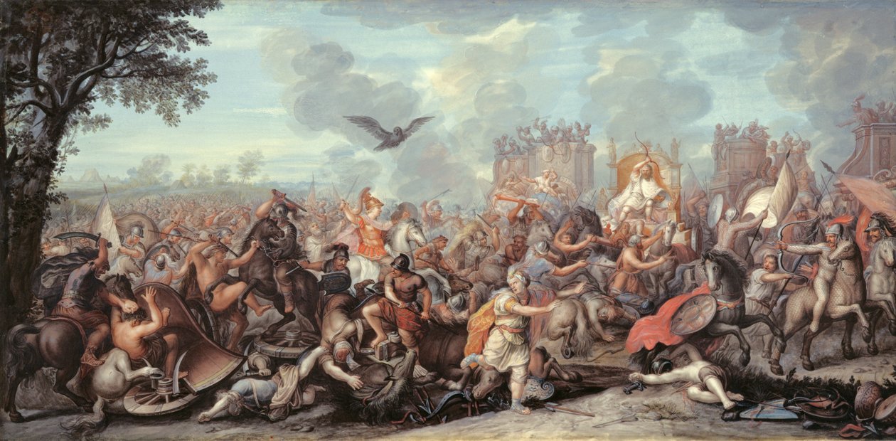 Tod eines persischen Generals von Charles (after) Le Brun