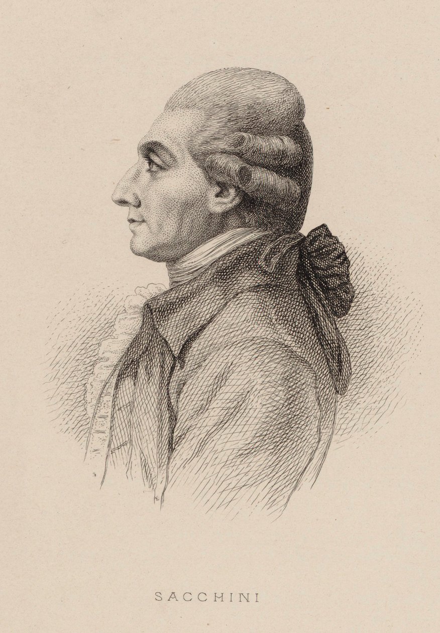 Porträt des Komponisten Antonio Sacchini 1730-1786 von Charles Alphonse Deblois