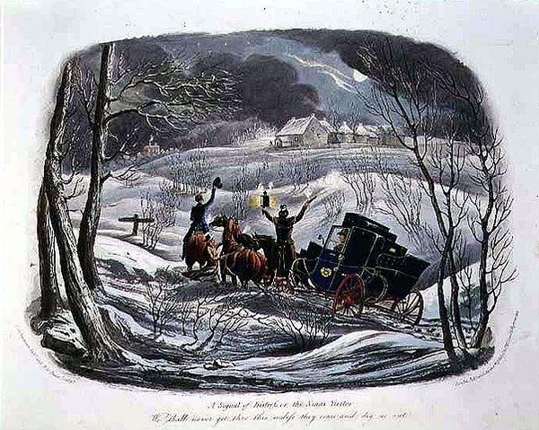 Ein Notsignal oder Der Weihnachtsbesucher, gestochen von R.G. Reeve, veröffentlicht von Thomas McLean von Charles B. (after) Newhouse