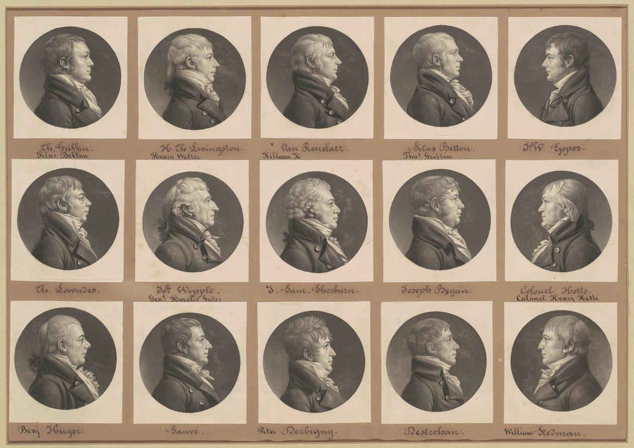 Saint-Mémin Sammlung von Porträts, Gruppe 32 von Charles B. J. Févret de Saint Mémin