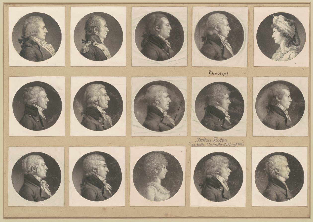 Saint-Mémin Sammlung von Porträts, Gruppe 53 von Charles B. J. Févret de Saint Mémin