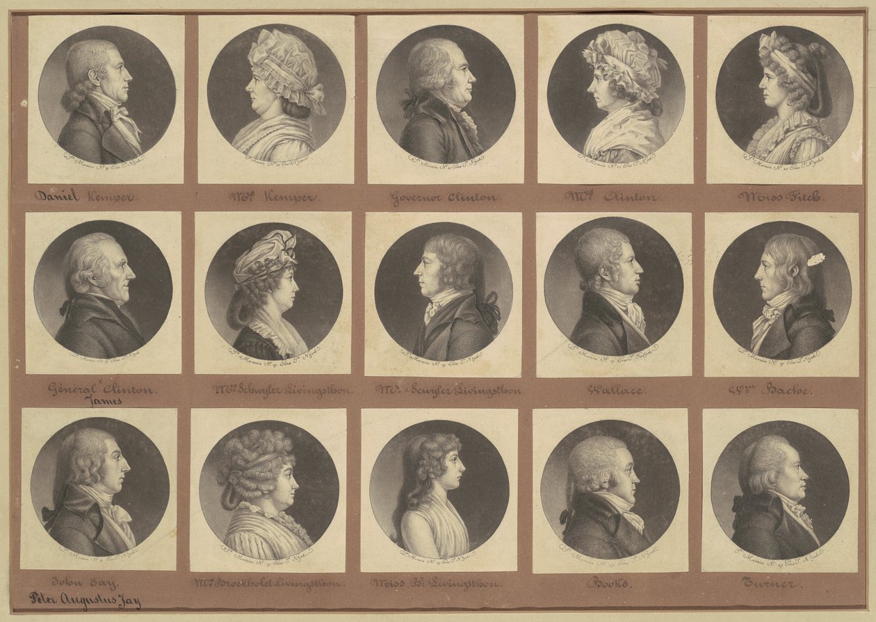 Saint-Mémin Sammlung von Porträts, Gruppe 5 von Charles B. J. Févret de Saint Mémin