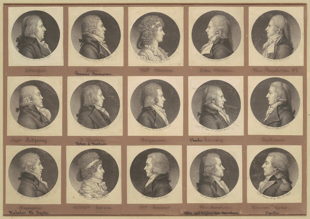 Saint-Mémin Sammlung von Porträts, Gruppe 6 von Charles B. J. Févret de Saint Mémin