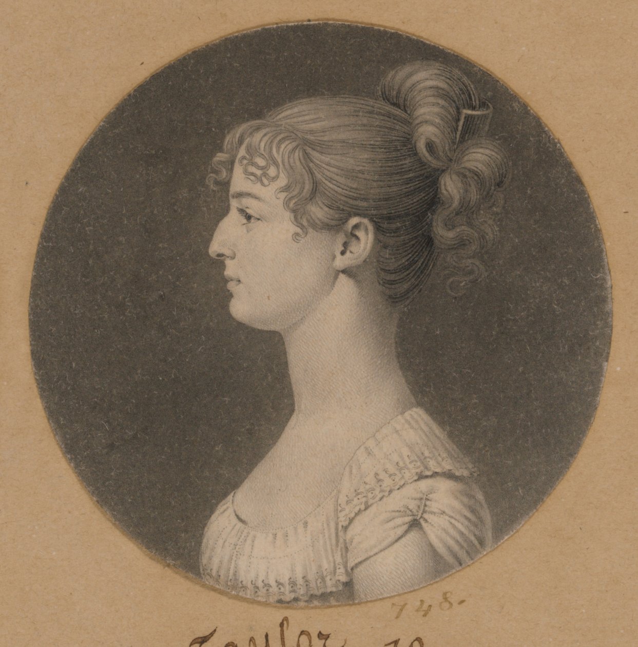 Caroline Lewis Barrett von Charles Balthazar Julien Févret de Saint-Mémin