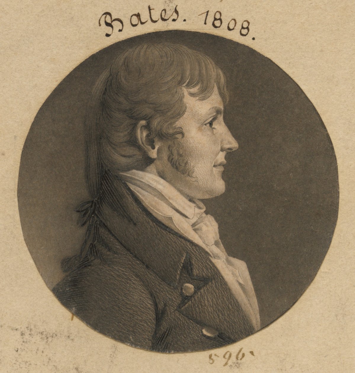 James Woodson Bates von Charles Balthazar Julien Févret de Saint-Mémin