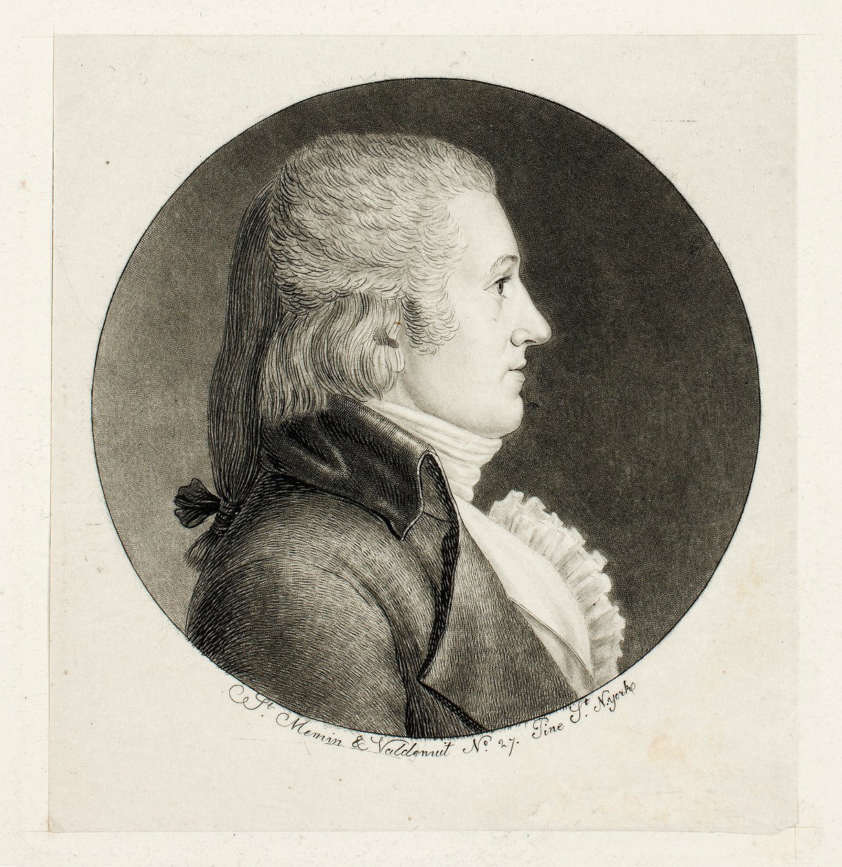 Profilporträt, Blake von Charles Balthazar Julien Févret de Saint-Mémin