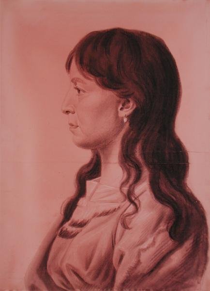 Gelber Mais, Indianermädchen der Iowas der Missouris von Charles Balthazar Julien Févret de Saint Mémin