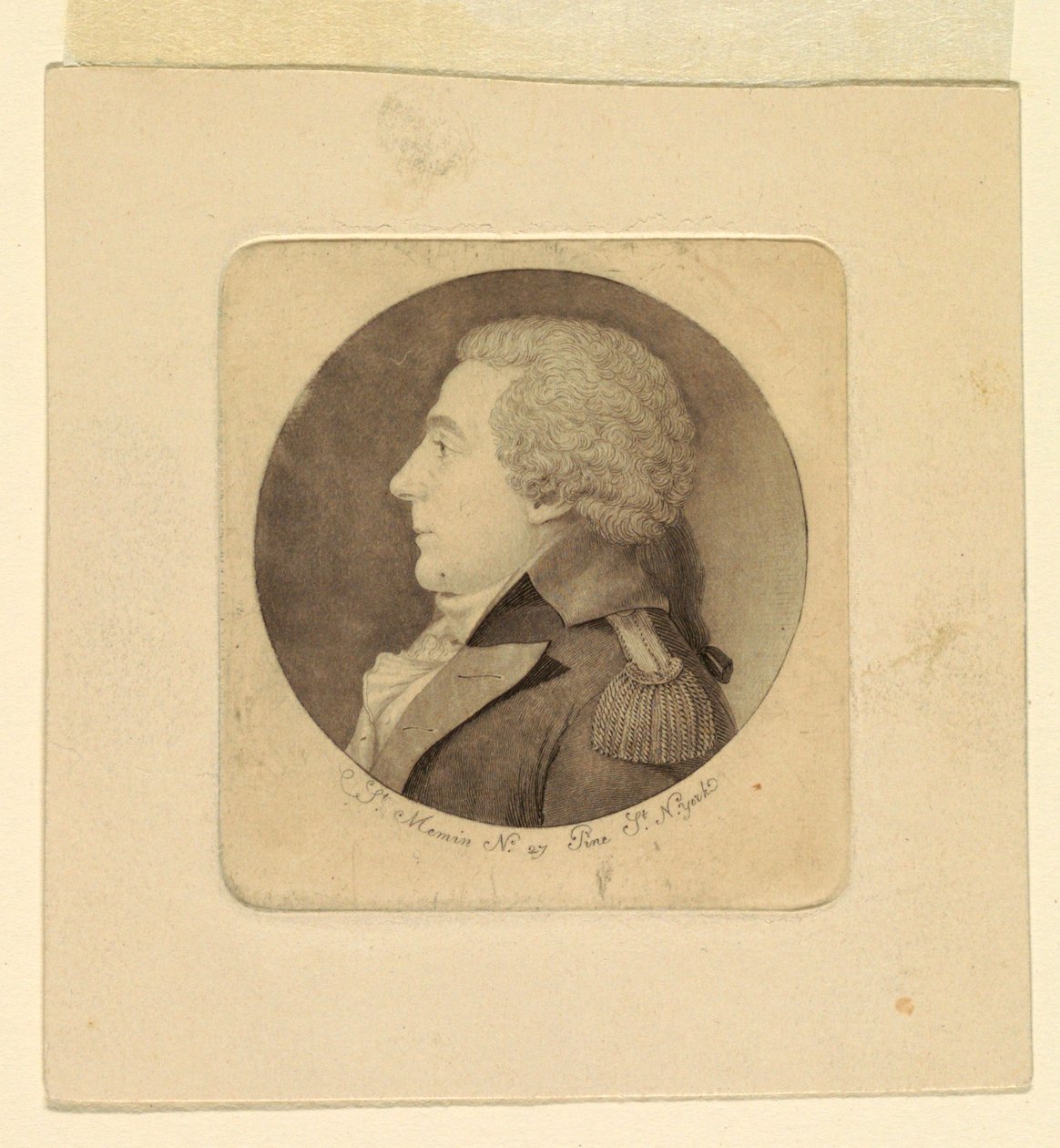 Porträt eines jungen Mannes von Charles Balthazar Julien Févret de Saint Mémin
