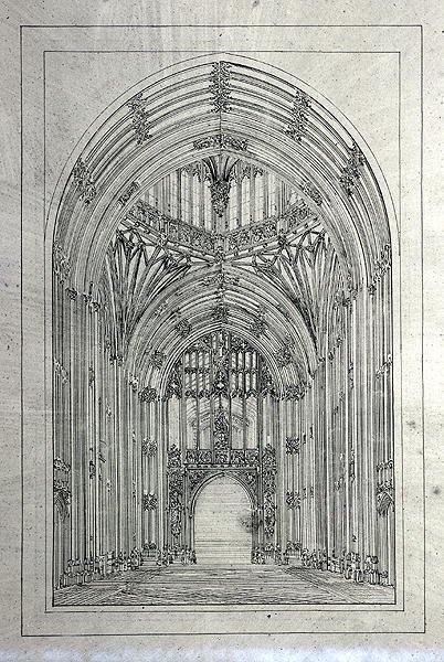 Eingang zum House of Lords, aus einem Ordner mit Zeichnungen des New Palace of Westminster von Charles Barry