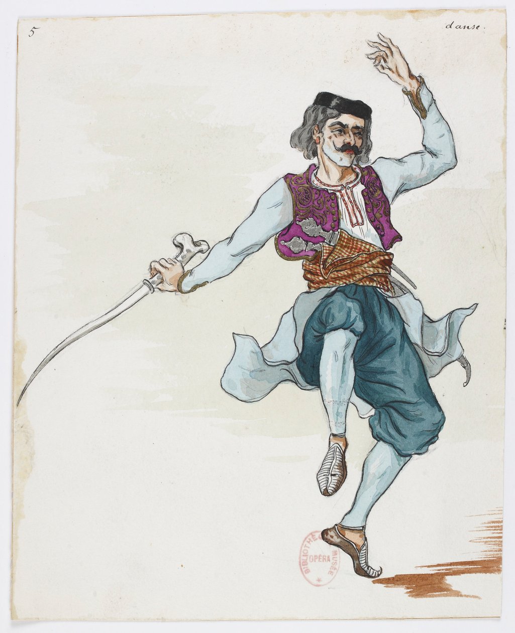Holmès - La montagne noire - Kostümentwürfe von Charles Bianchini - 05. Danse von Charles Bianchini
