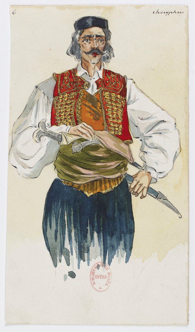 Holmès - La montagne noire - Kostümentwürfe von Charles Bianchini - 06. Choryphäen von Charles Bianchini