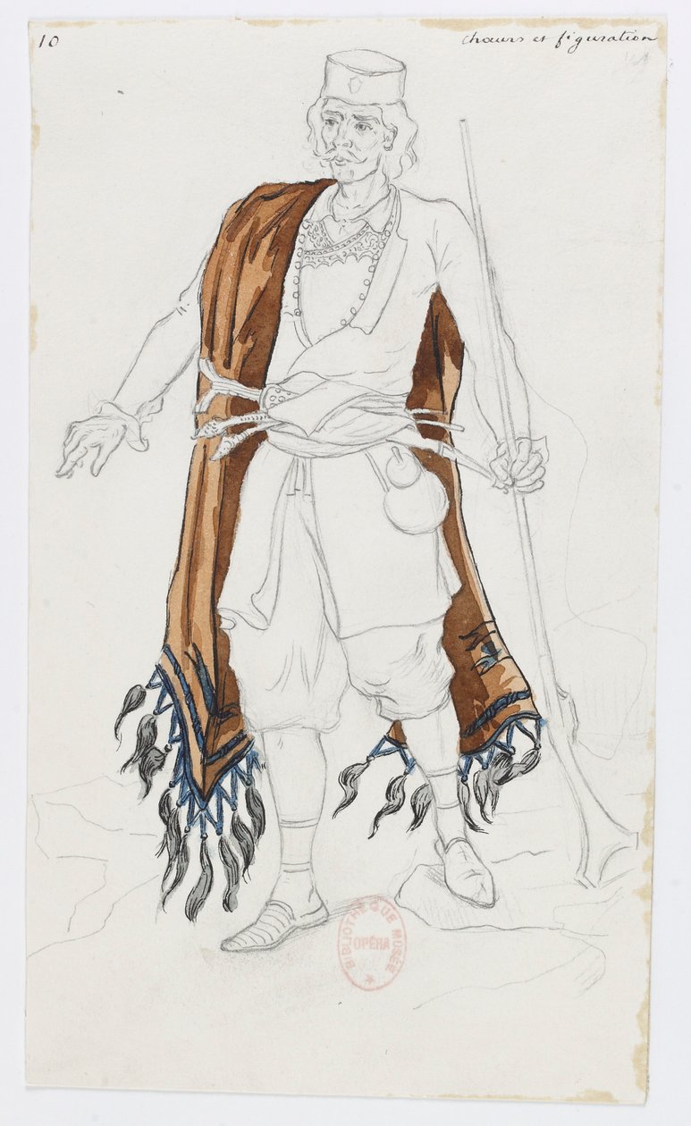 Holmès - La montagne noire - Kostümentwürfe von Charles Bianchini - 10a. Chöre und Figuration von Charles Bianchini