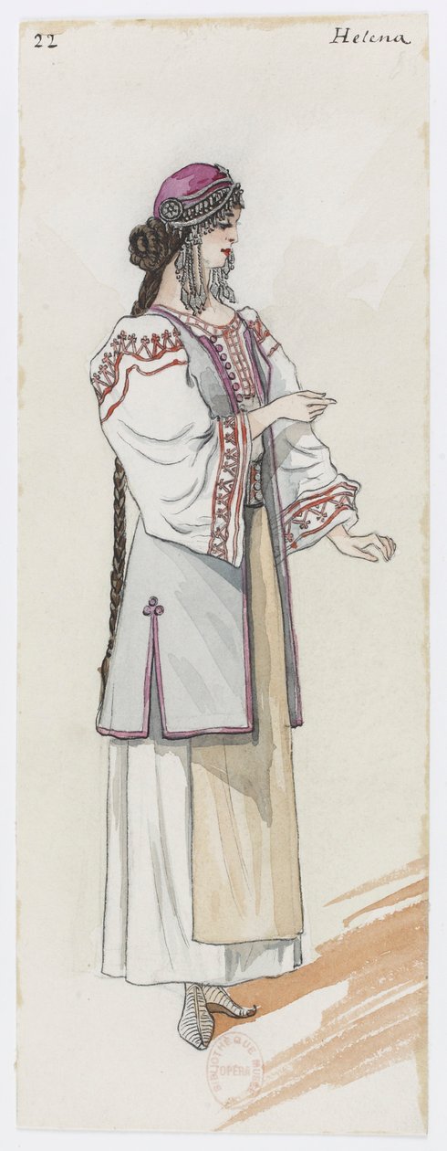Holmès - La montagne noire - Kostümentwürfe von Charles Bianchini - 22. Helena von Charles Bianchini