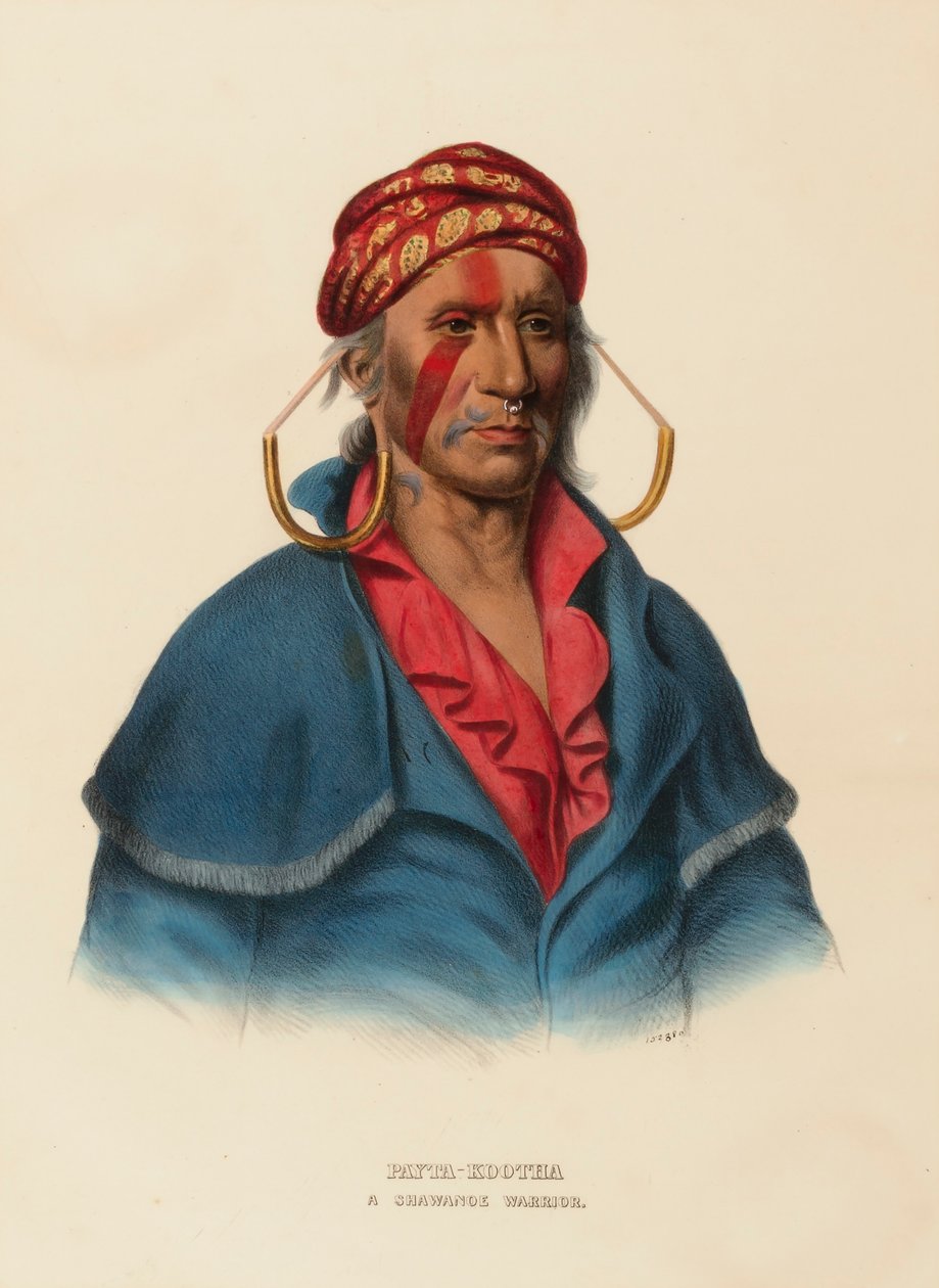 PAYTA-KOOTHA. EIN SHAWANOE KRIEGER., aus Geschichte der Indianerstämme Nordamerikas von Charles Bird King