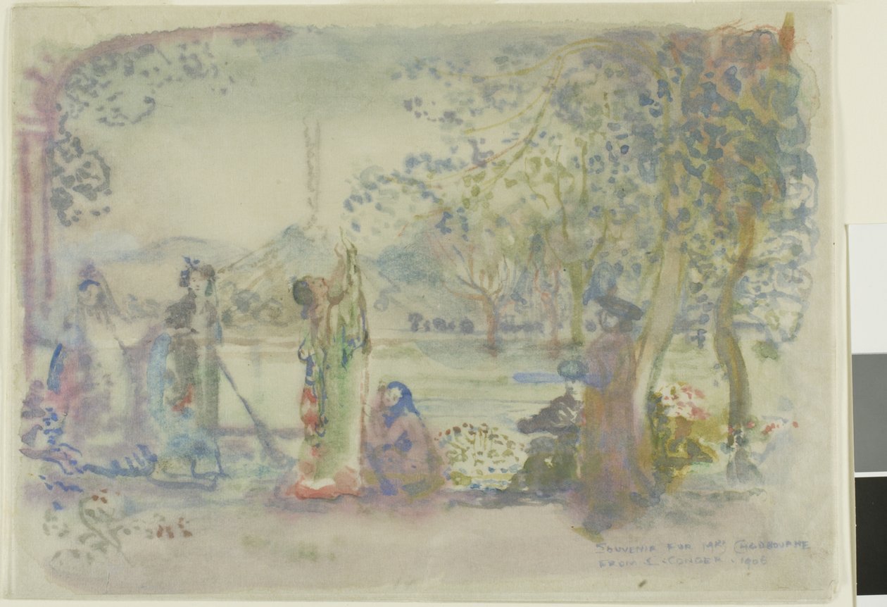Szene an einem See am Morgen von Charles Edward Conder