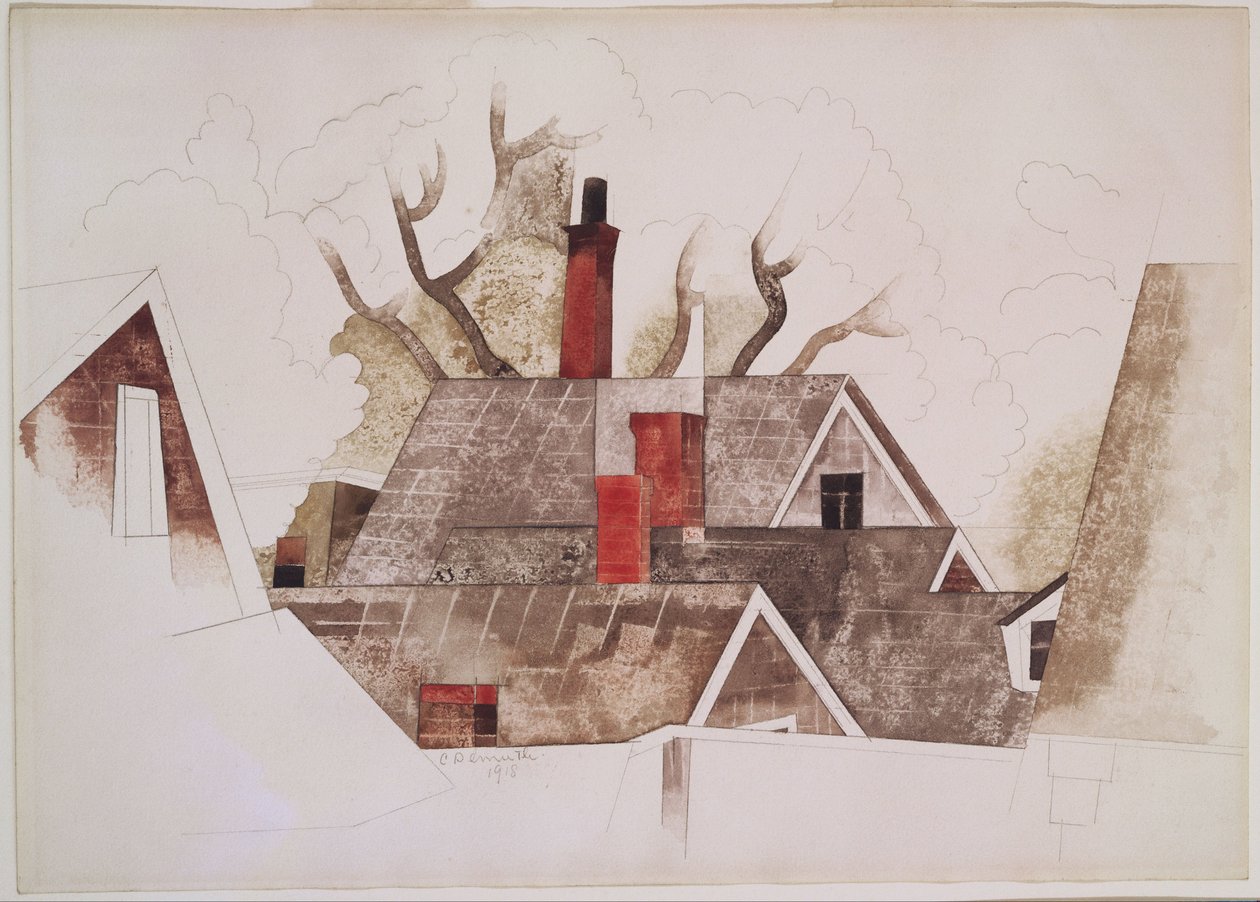Rote Schornsteine von Charles Demuth