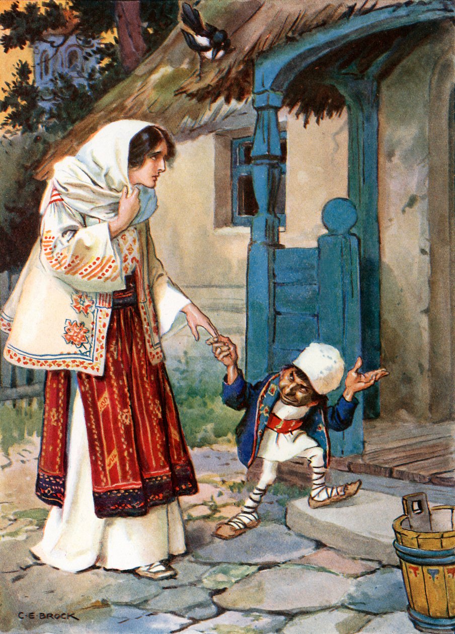 Kleiner Bruder Bit brachte seine schöne Braut in das Haus, das er für sie gebaut hatte von Charles Edmund (after) Brock