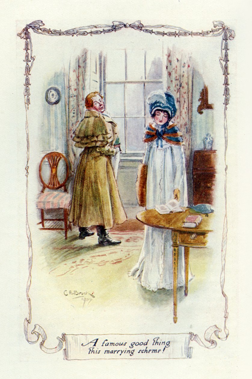 Eine berühmte gute Sache, dieser Heiratsplan (Illustration) von Charles Edmund Brock