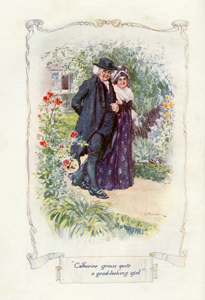 Catherine wird ein ziemlich gut aussehendes Mädchen (Illustration) von Charles Edmund Brock