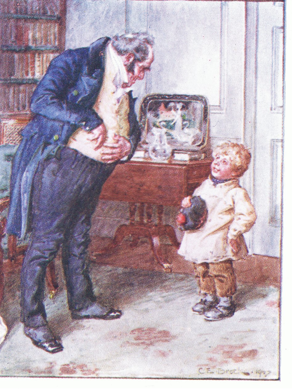 Wie sind Ihre Neigungen zu sechs Pence, Illustration aus Dr. Marigolds Prescription, 1910 von Charles Edmund Brock