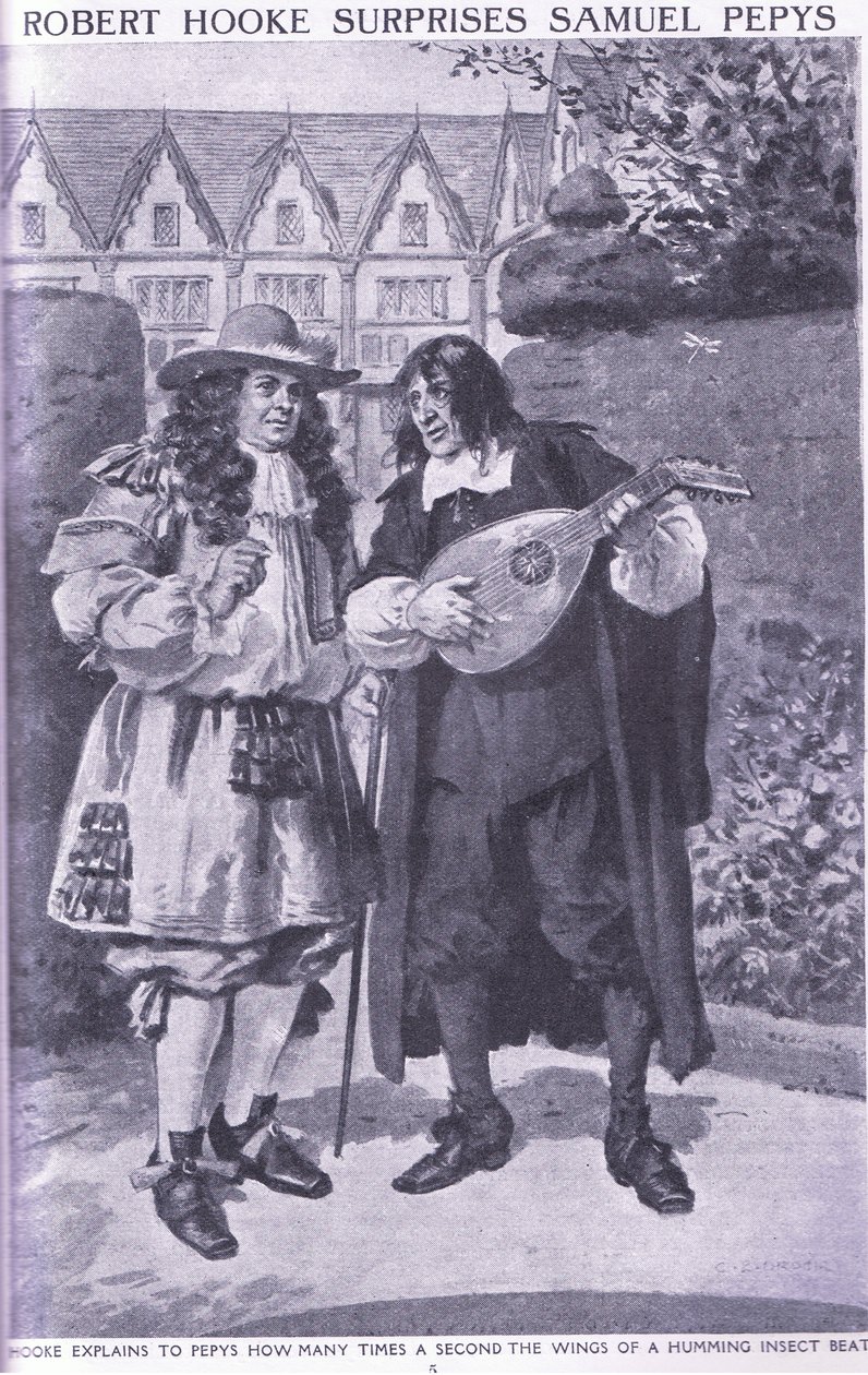Robert Hooke überrascht Samuel Pepys von Charles Edmund Brock
