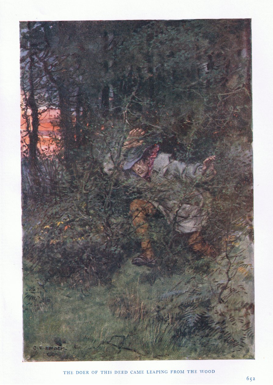 Der Täter sprang aus dem Wald von Charles Edmund Brock