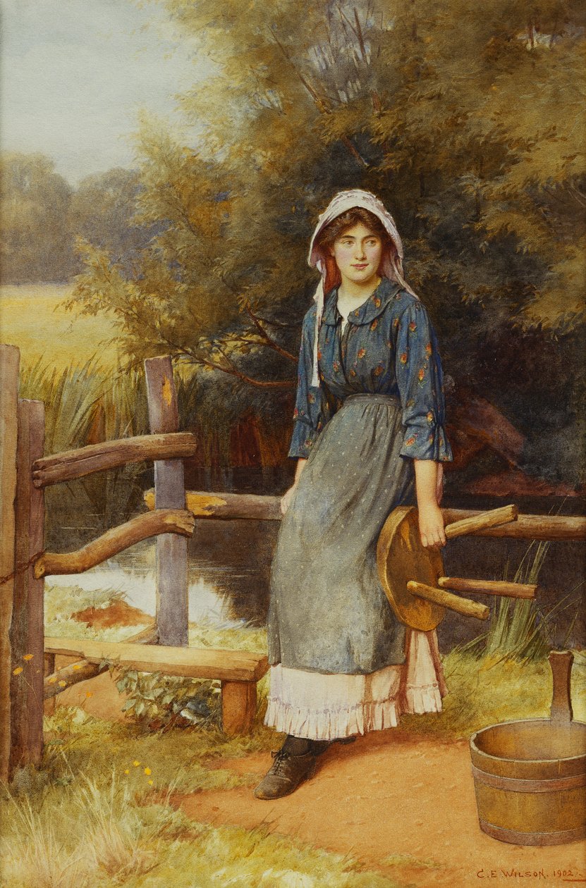 Die Milchmagd von Charles Edward Wilson