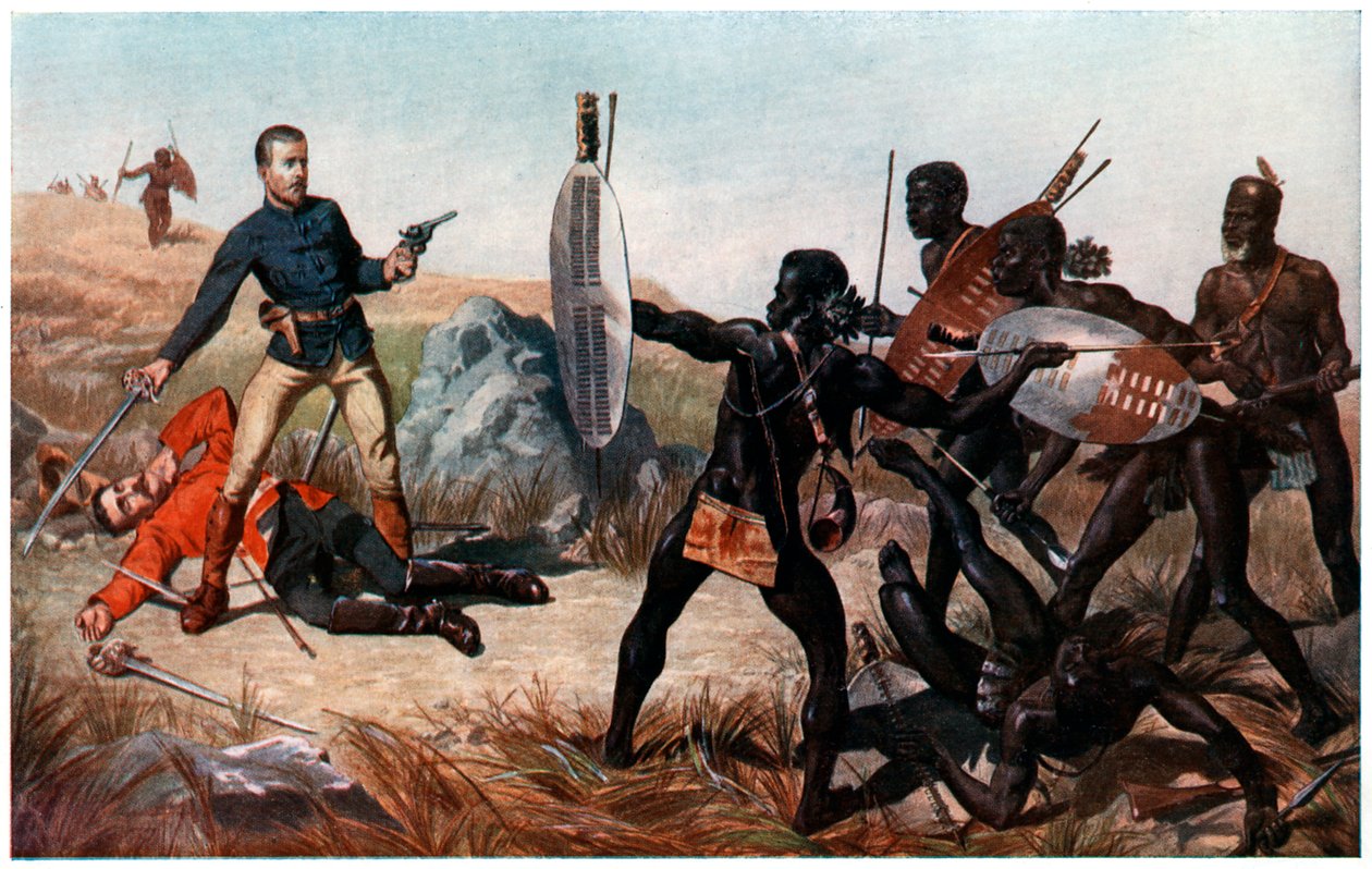 Zwischenfall in der Schlacht von Isandlwana, Anglo-Zulu-Krieg, 22. Januar 1879 von Charles Edwin Fripp