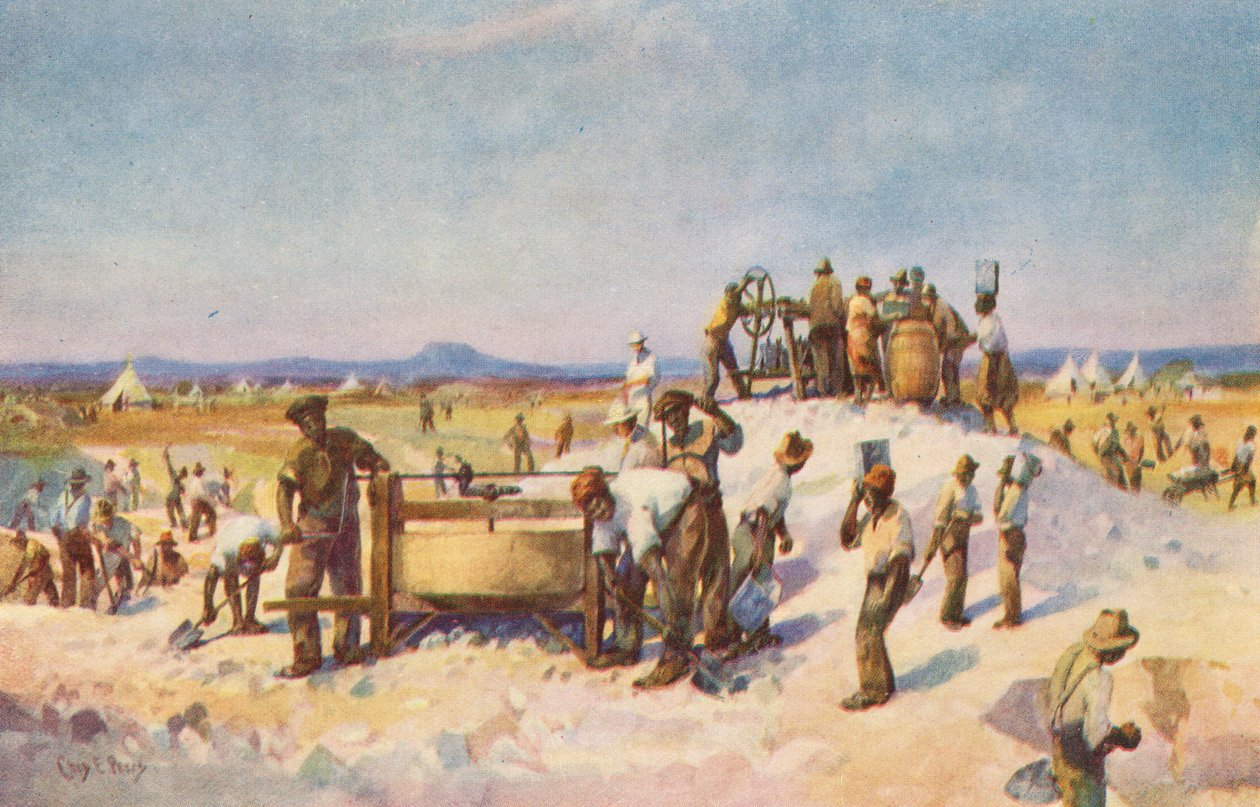 Alluviale Diamantenschürfungen von Charles Ernest Peers