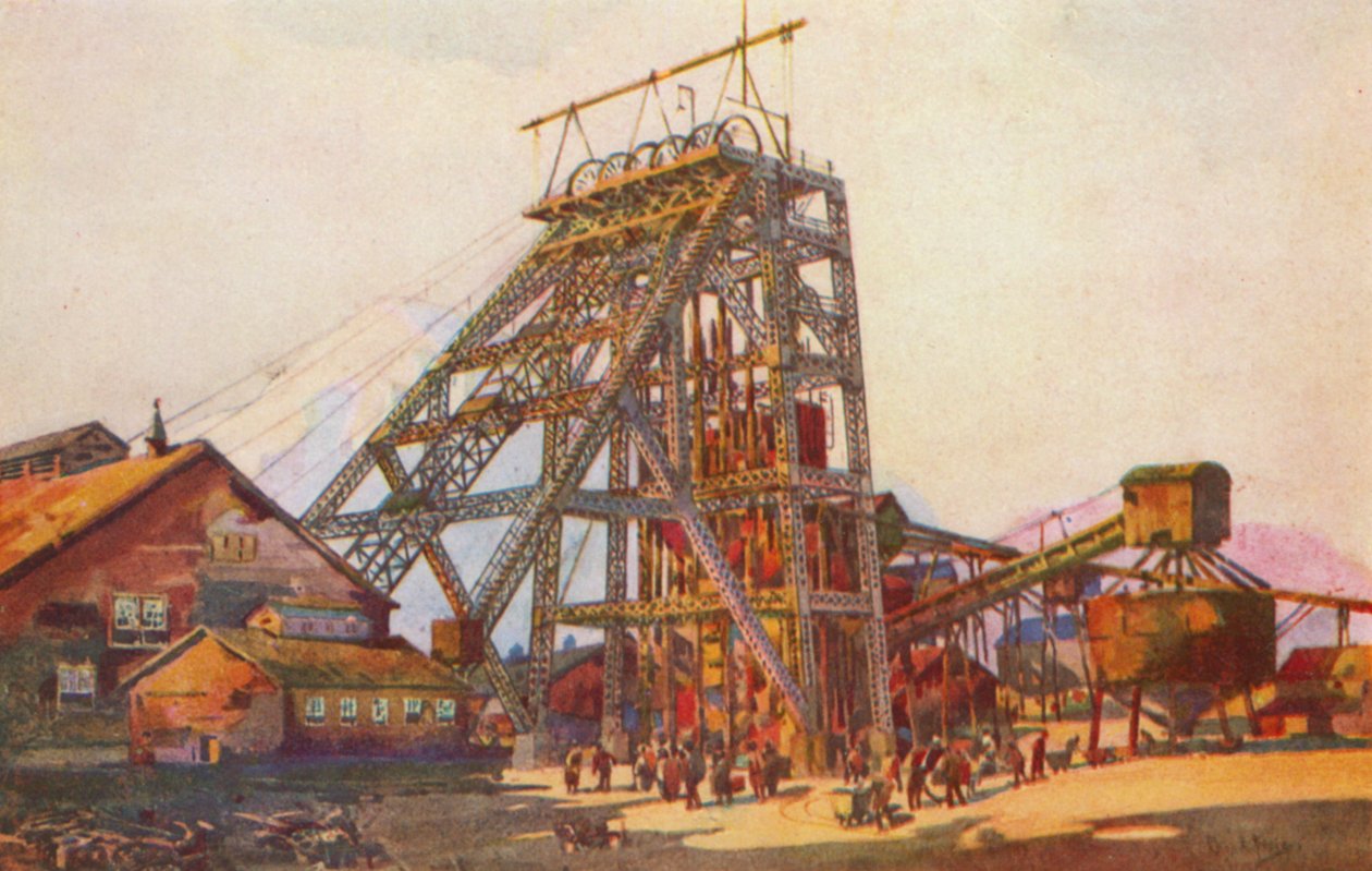Förderturm einer Goldmine in Johannesburg von Charles Ernest Peers