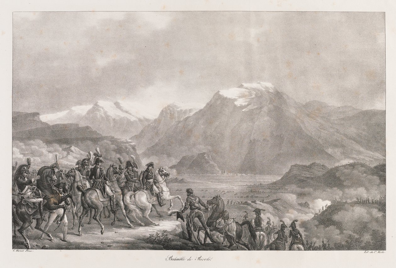 Schlacht von Rivoli, frühes 19. Jahrhundert von Charles Etienne Pierre Motte