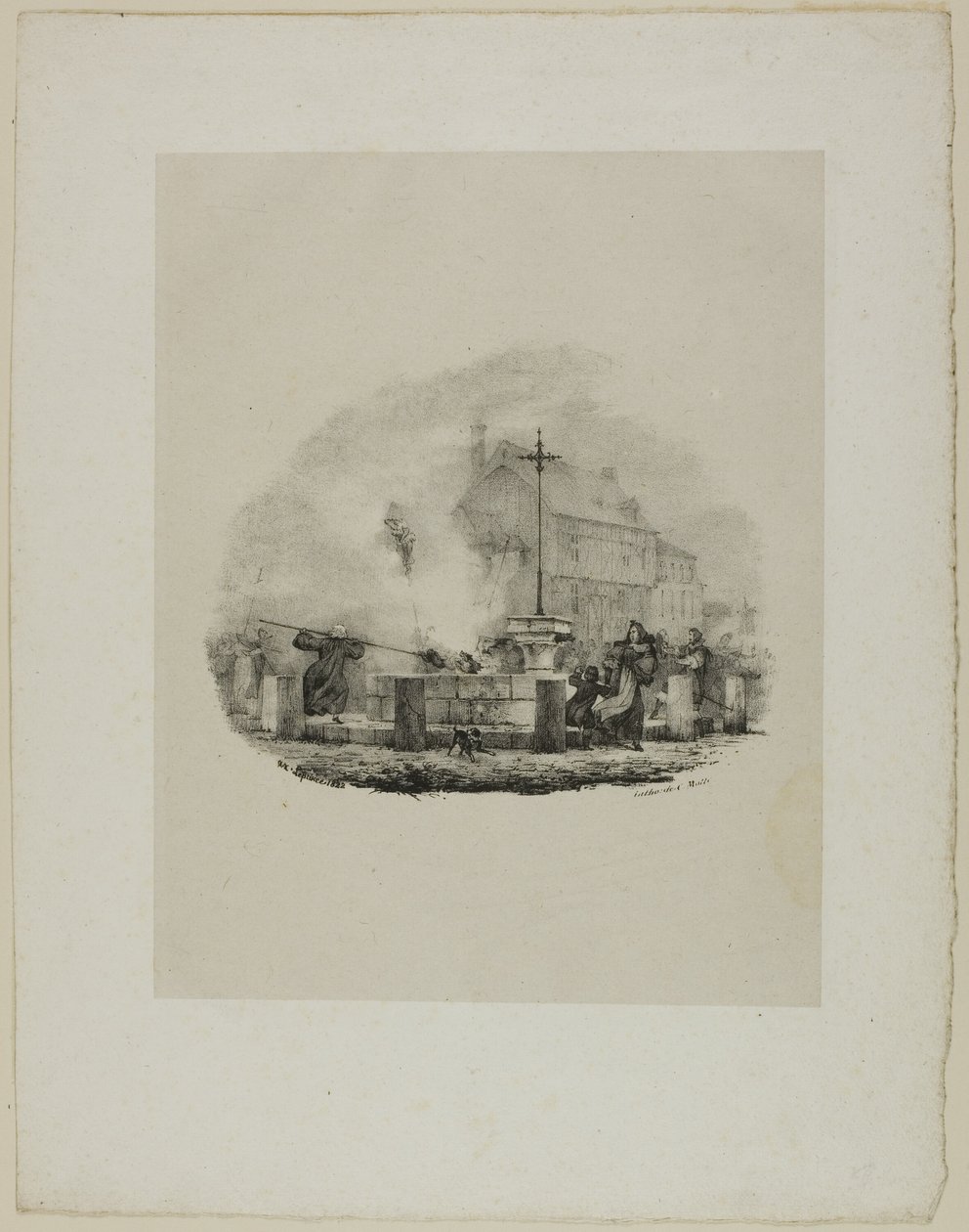 Unbekannte dramatische Szene von Charles Etienne Pierre Motte