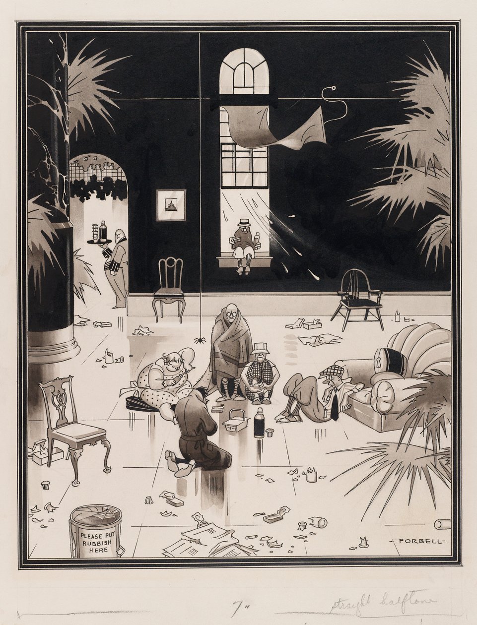 Clubleben in Amerika, die Picknicker, vor 1933 von Charles Forbell