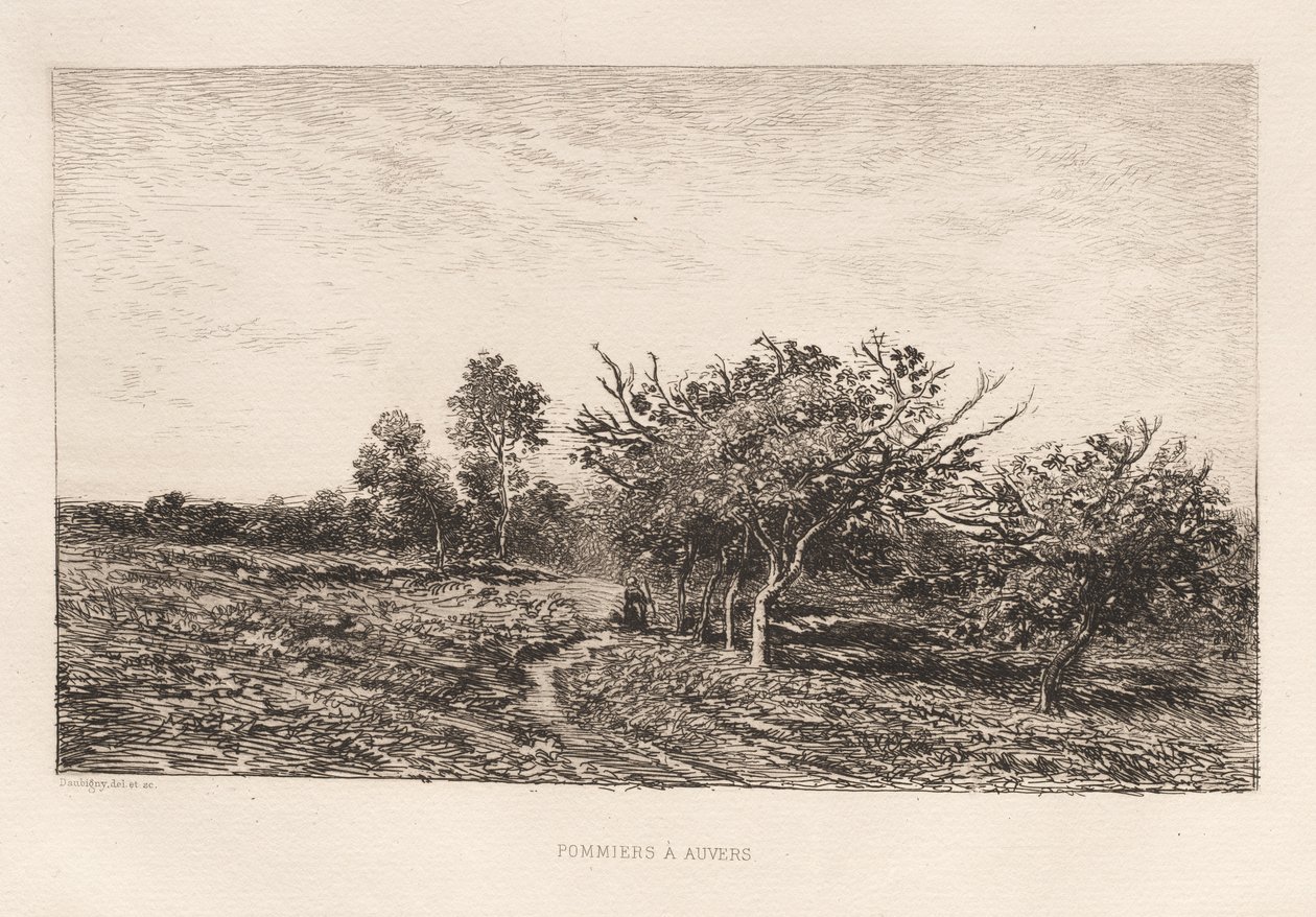 Apfelbäume in Auvers, 1877 von Charles Francois Daubigny