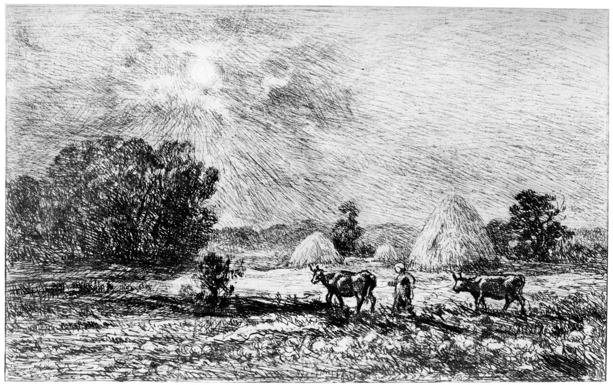 Clair de Lune in Valmondois, 1840-1875 1924 von Charles Francois Daubigny