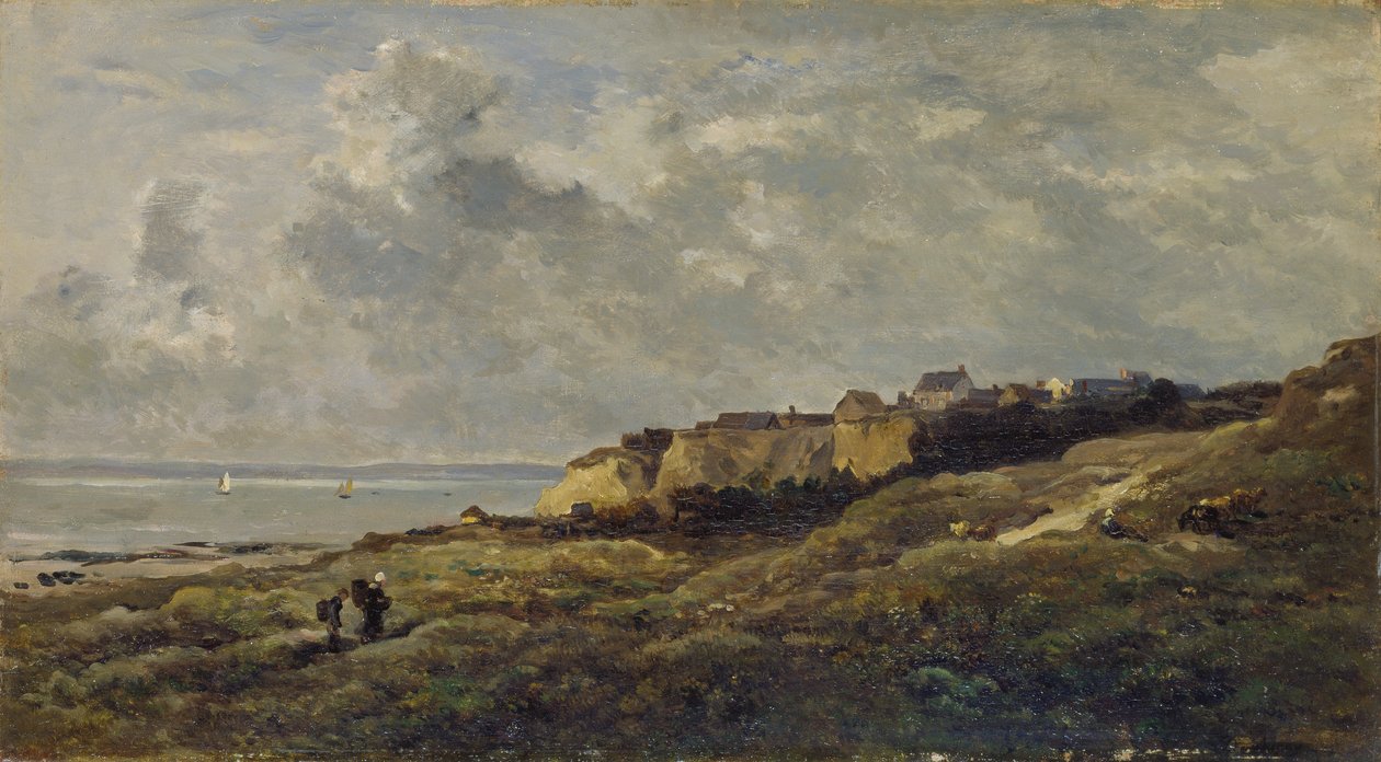 Küstenlandschaft in der Normandie (Villerville-sur-Mer) von Charles Francois Daubigny