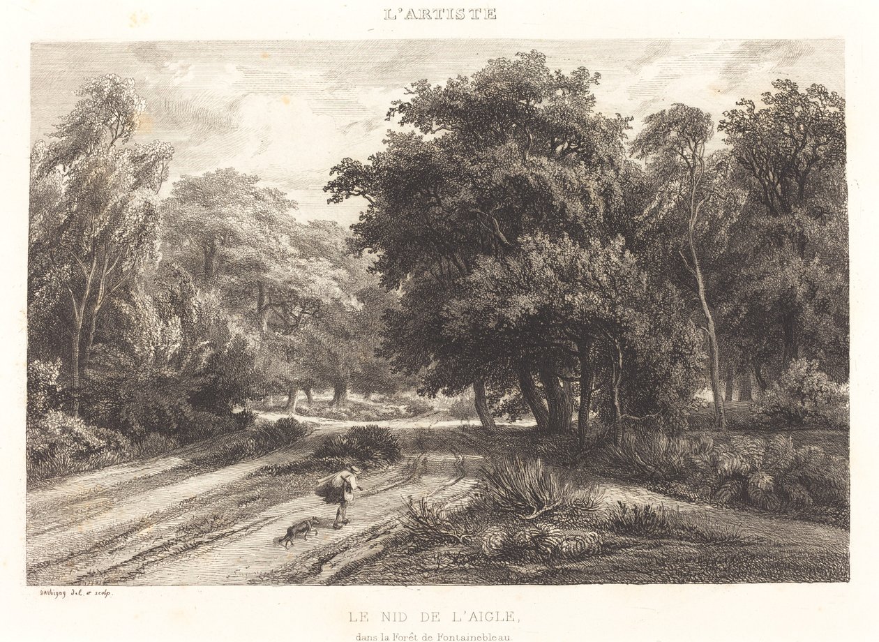 Das Adlernest im Wald von Fontainebleau von Charles Francois Daubigny