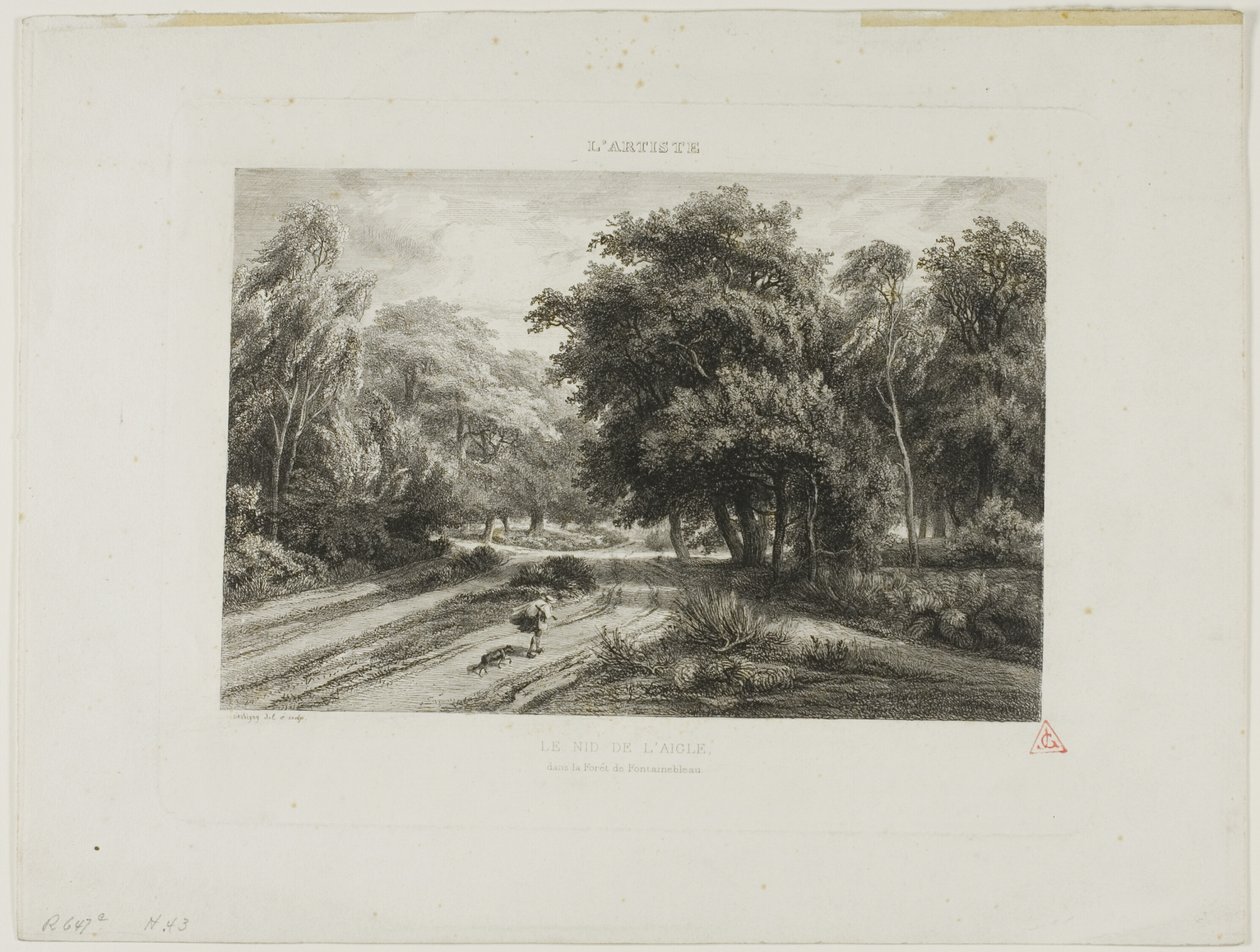 Das Adlernest im Wald von Fontainebleau von Charles Francois Daubigny