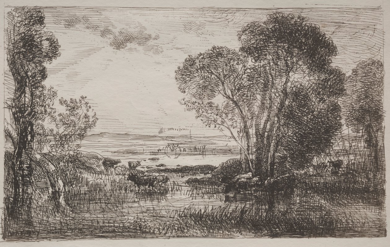 Die hydraulische Maschine, Originaldruck 1862, gedruckt 1921 von Charles Francois Daubigny
