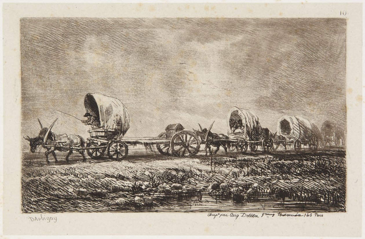 "Die Wagen" (Delteil 76) von Charles Francois Daubigny
