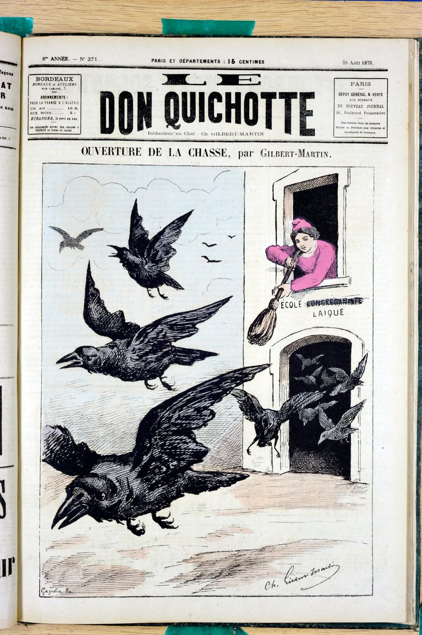 Cover von „The Don Quixote“, Nummer 271, Satirisch in Farben von Charles Gilbert Martin