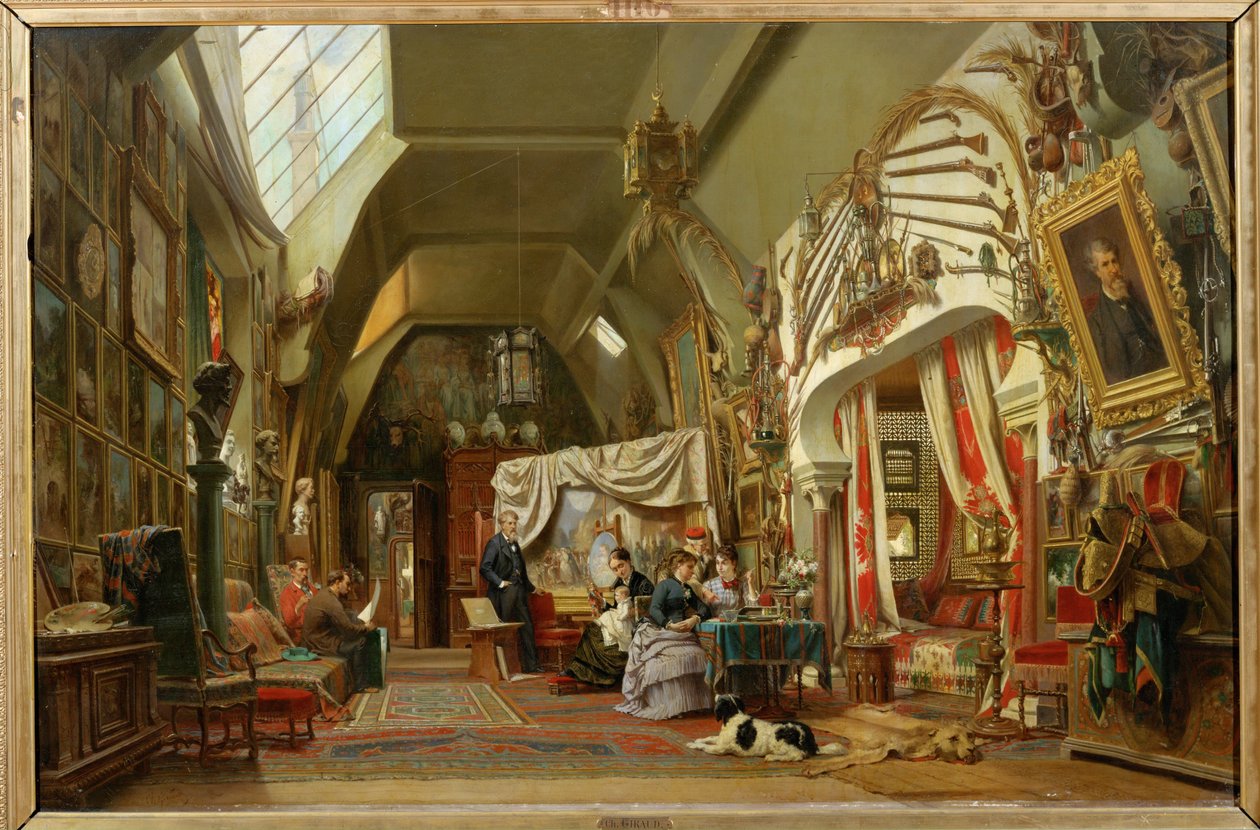 Eugene Giraud in seinem Atelier von Charles Giraud
