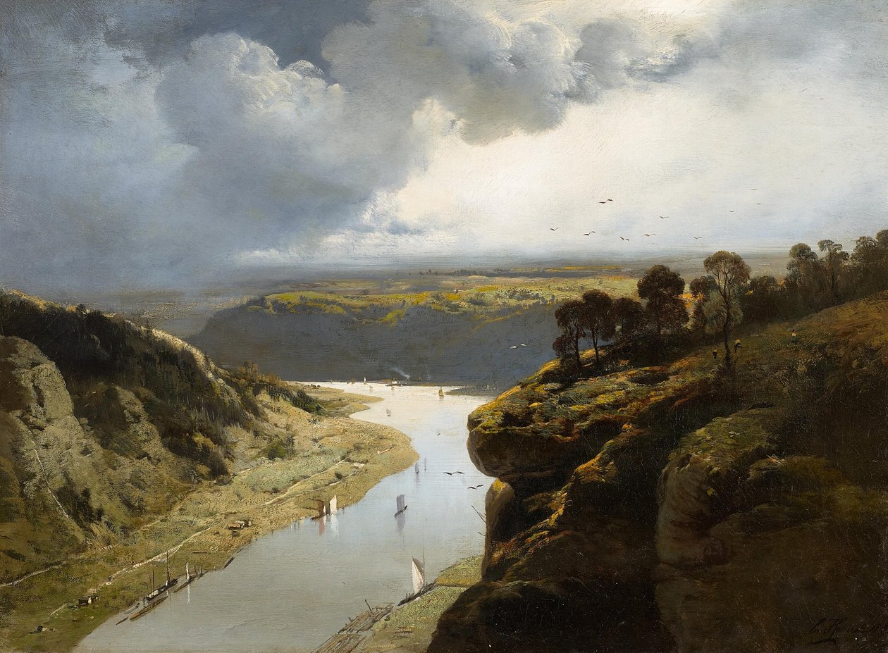 Blick in das Tal der Rhone von Charles Hoguet
